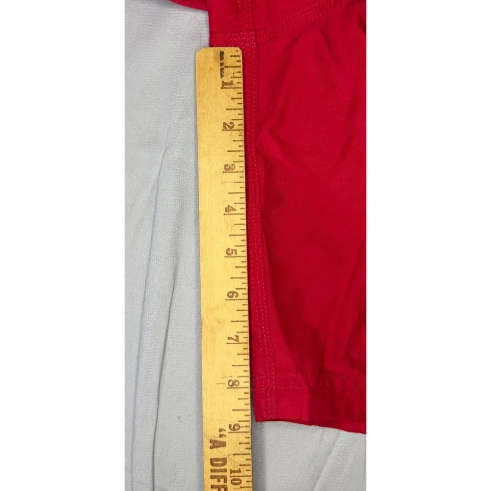 Y2K Speedo Lifeguard Board Shorts Mens 33 Red Guard Swim Trunks Beach Surf Cargo
